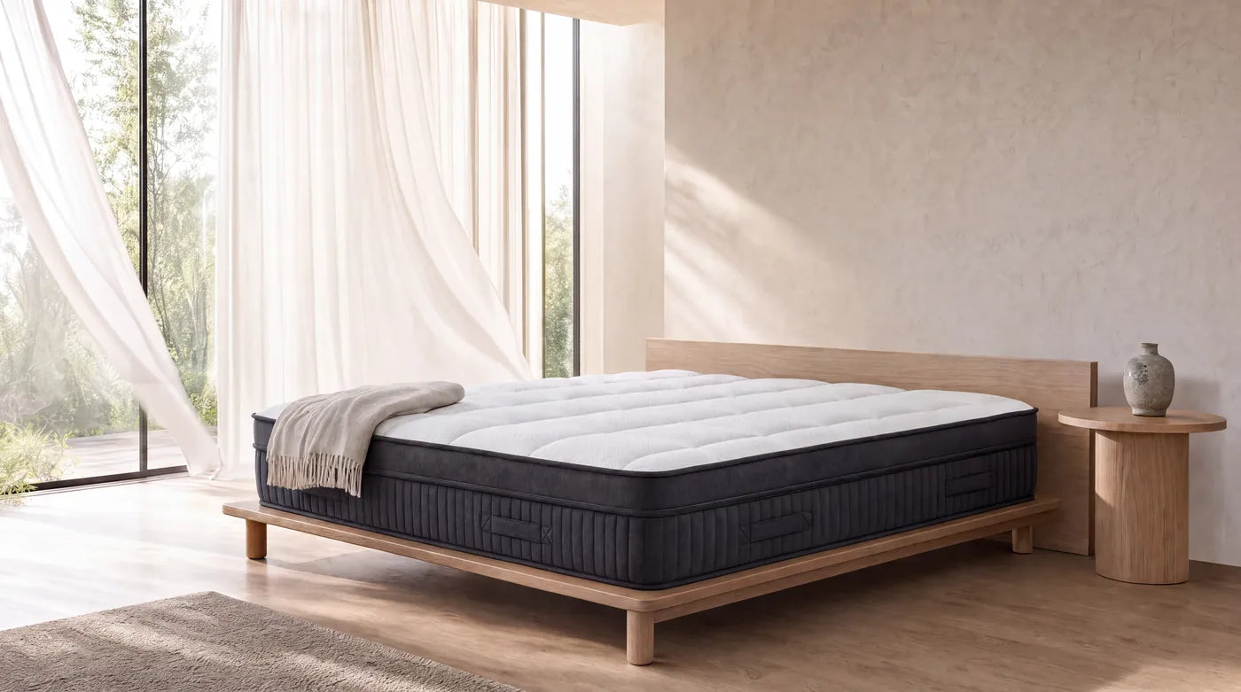 European King mattress in a bedroom